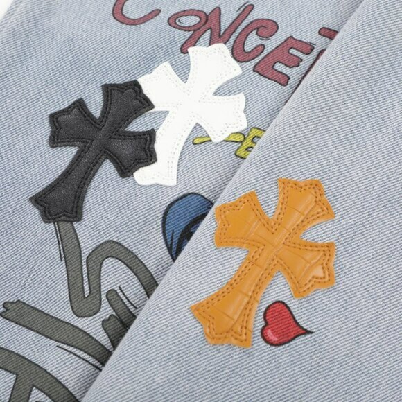 New Chrome Hearts Joker Limited Edition Graffiti Unisex Jeans - Picture 10 of 16